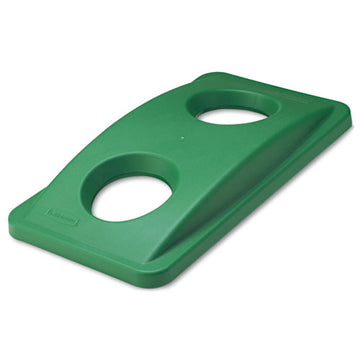 Rubbermaid® Commercial Slim Jim Bottle And Can Recycling Top, 20.38w X 11.38d X 2.75h, Green freeshipping - TVN Wholesale